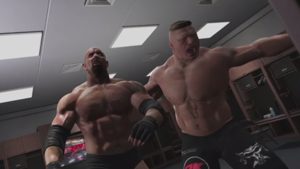 Goldberg Lesnar WWE 2K17