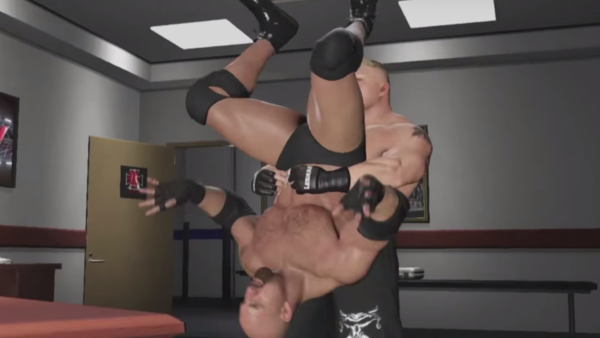 Lesnar Goldberg Upside Down WWE 2K17