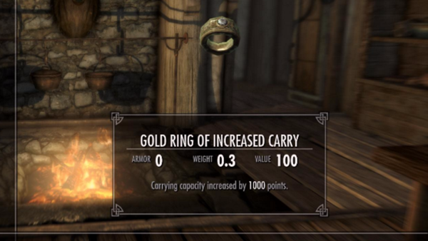 skyrim console set carry weight