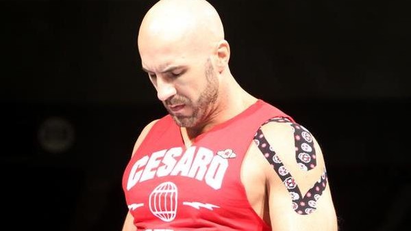 Cesaro looking like a sad man