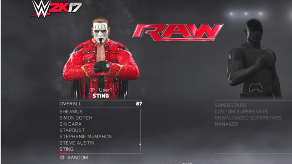 Sting WWE 2K17