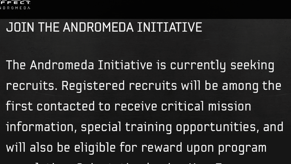 Mass Effect Andromeda Recruitment