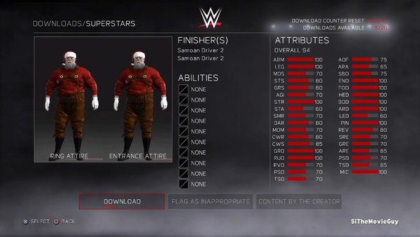 Santa WWE 2k17