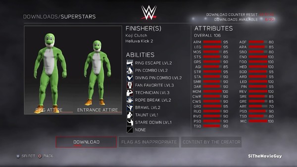 Yoshi WWE 2k17