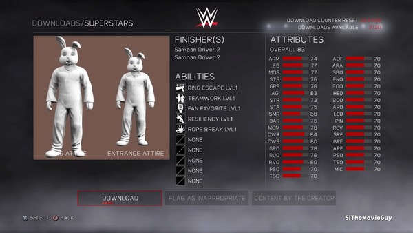 Bunny WWE 2k17