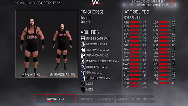 Rhyno 2 Stats