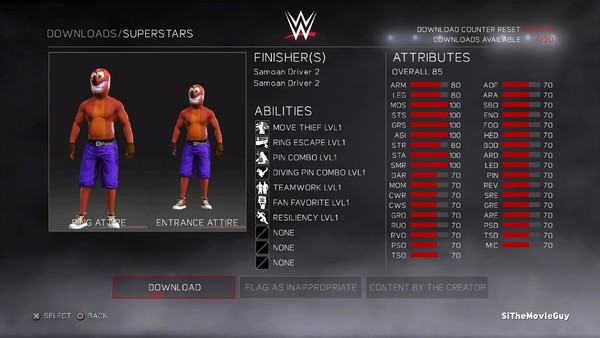 Crash WWE 2k17