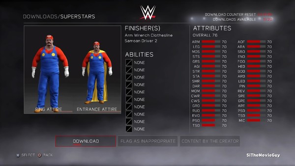 Super Mario WWE 2k17