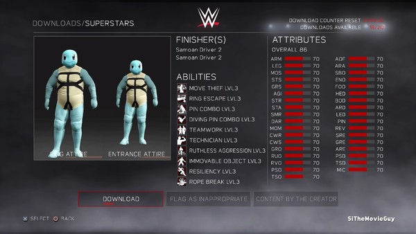 Squirtle WWE 2k17