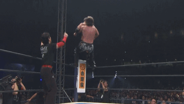 Kenny Omega Top Rope Dragon Suplex Wrestle Kingdom 11