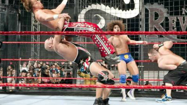 Wwe New Year S Revolution 2006 Elimination Chamber John Cena Vs Shawn Michaels Vs Kane Vs Kurt Angle Vs Chris Masters Vs Chris Masters John Cena Kurt Angle