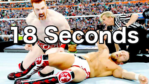 Sheamus Daniel Bryan 18 Seconds WrestleMania