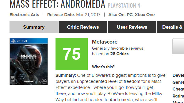 Mass Effect Andromeda Reviews