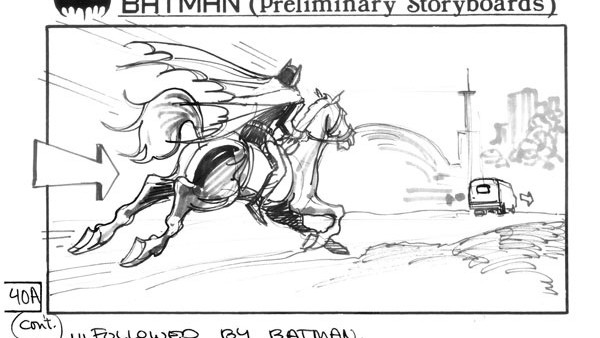 Batman 1989 Horse Storyboard