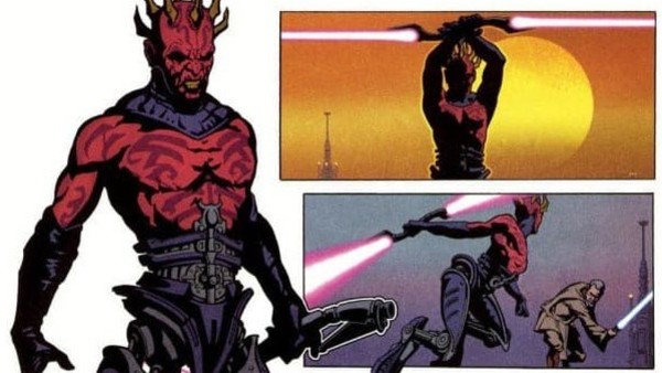 Maul Attacks Obi-Wan (Dark Horse Comics)