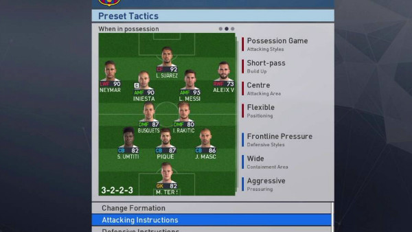 PES 2017 Barcelona Tactics