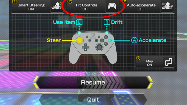 Mario Kart 8 Tilt Controls