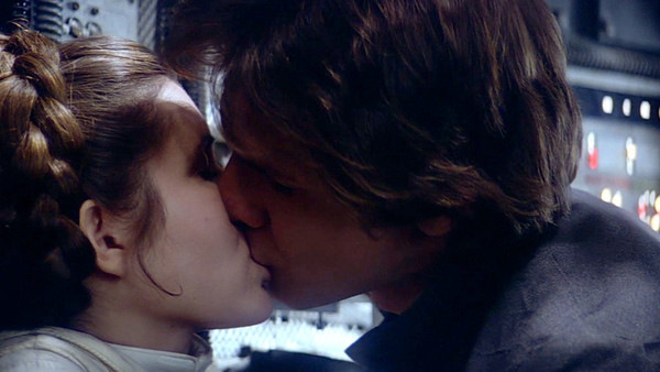 Star Wars The Empire Strikes Back Leia Han Solo Kiss