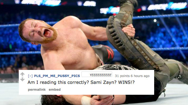 Sami Zayn Backlash