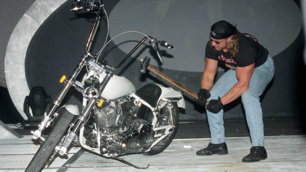 undertaker on his motorcycle