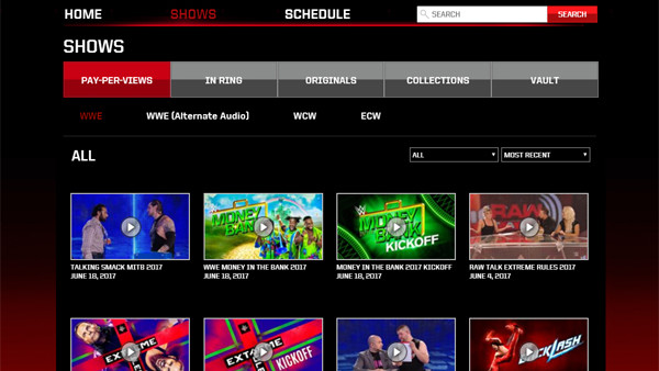 WWE Network Content