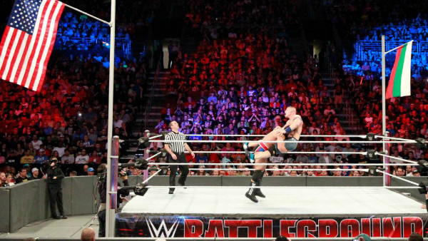 Rusev John Cena Battleground Flag Match