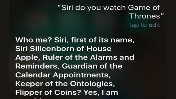 Siri Game Of Thrones 2