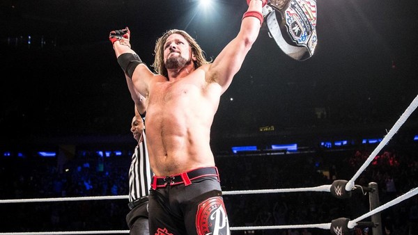 aj styles united state champion MSG