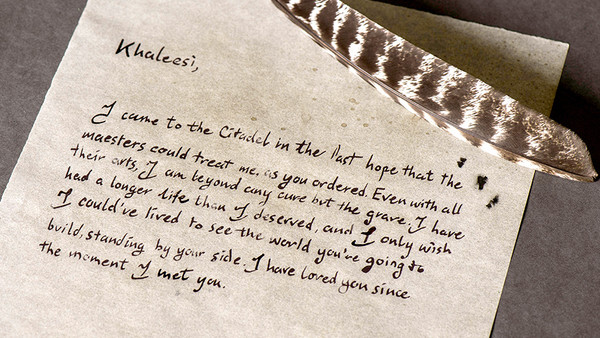 Game of Thrones Stormborn Jorah's letter