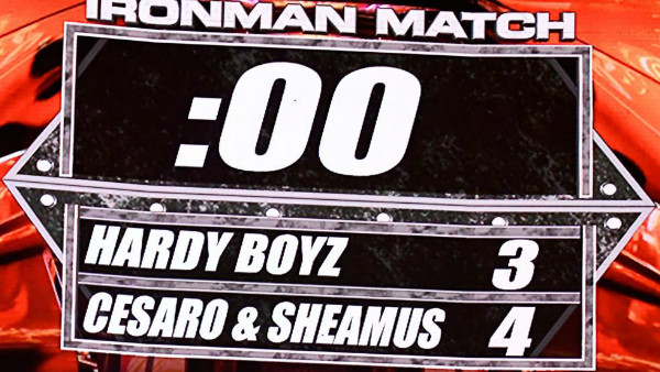 The Hardy Boyz Sheamus Cesaro Iron Man Match