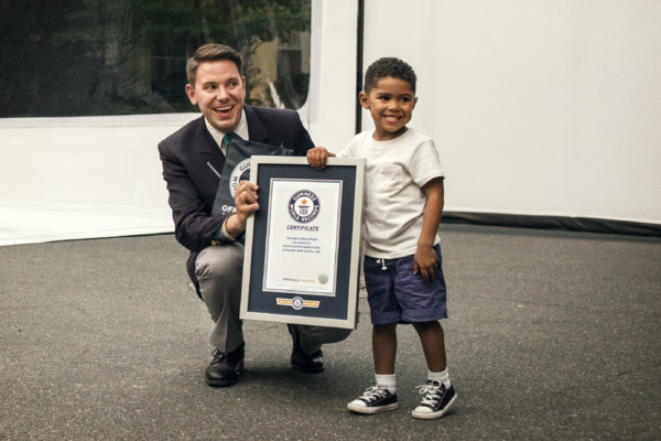 Watch 3 Year Old Joel Jovine And Volvo Trucks In The World S Largest Unboxing A New GUINESS WORLD RECORDS Title_1