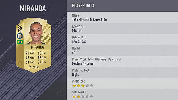 Miranda FIFA 18