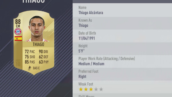 FIFA 18 Thiago