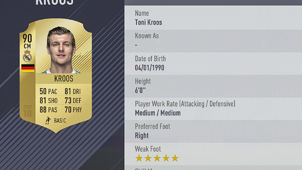 FIFA 18 Kroos
