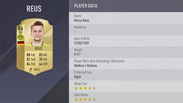 Marco Reus FIFA 18