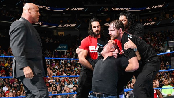 SmackDown Kurt Angle Shane McMahon The Shield