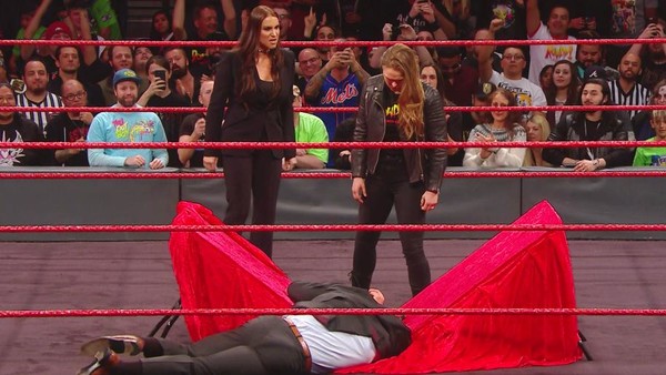 Ronda Rousey Stephanie McMahon Triple H Table