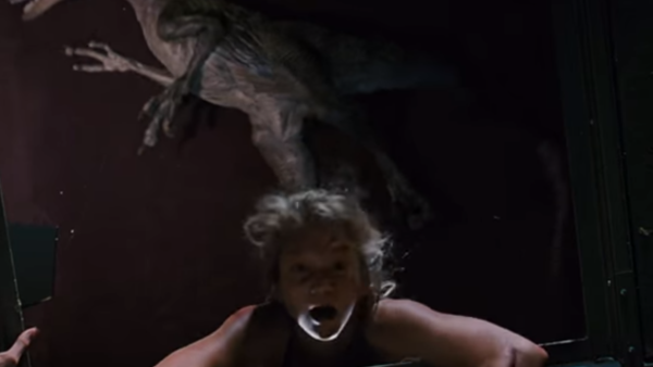 Jurassic Park air duct scene CGI face
