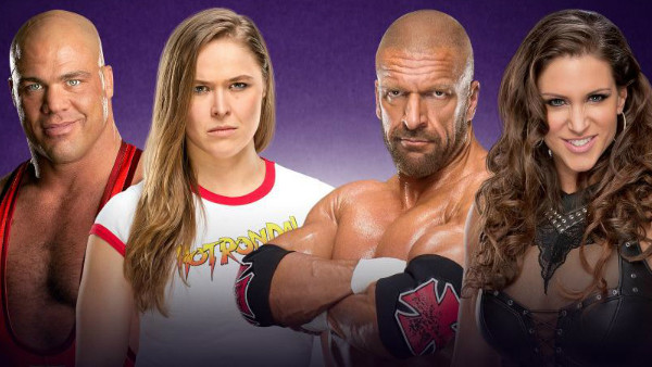 Kurt Angle Triple H Ronda Rousey Stephanie McMahon