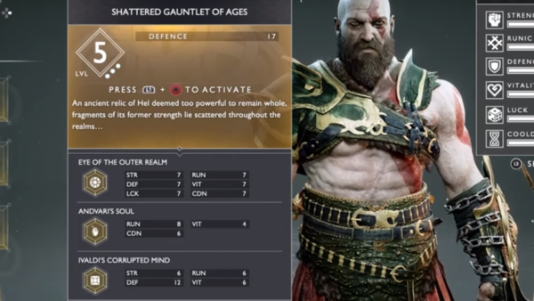 god of war shattered gauntlet of ages talisman