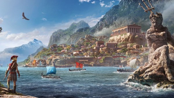 Assassin's Creed Odyssey Poseidon statue