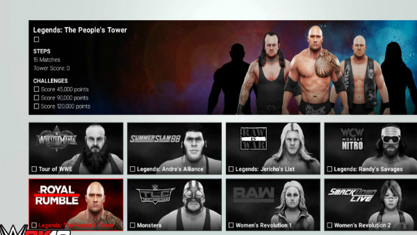 WWE 2K19 Towers Mode Legends