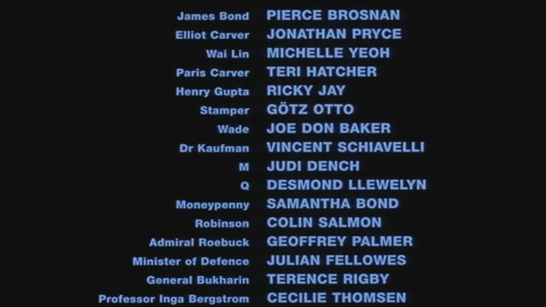 Tomorrow Never Dies End Credits