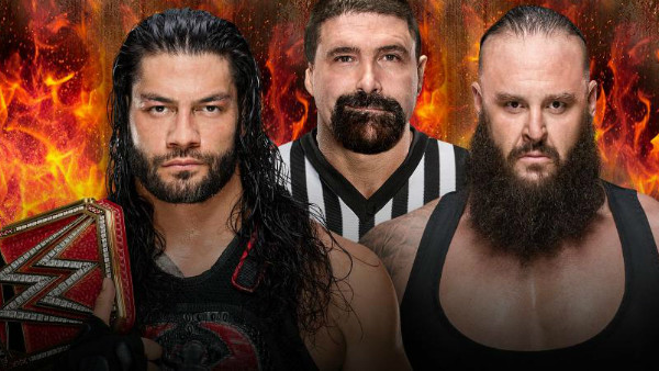 Braun Strowman Roman Reigns Mick Foley