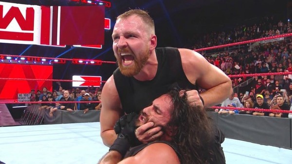 Dean Ambrose with Seth inside the ring