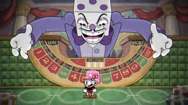 cuphead king dice battle drawing