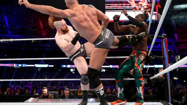 Wwe Super Show Down Sheamus Cesaro Kofi Kingston