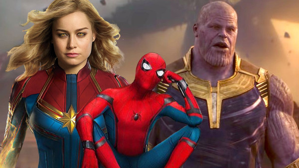 Thanos Captain Marvel Spider Man