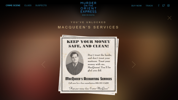 Murder On The Orient Express 2017 website MacQueen