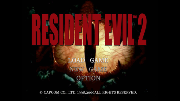 Resi 2 Original Title Screen